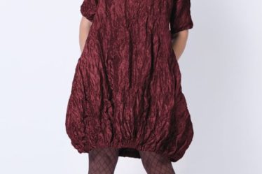 Rochie midi gogosar din tafta cu memorie