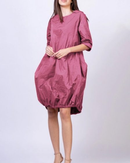 Rochie midi gogosar din tafta cu memorie