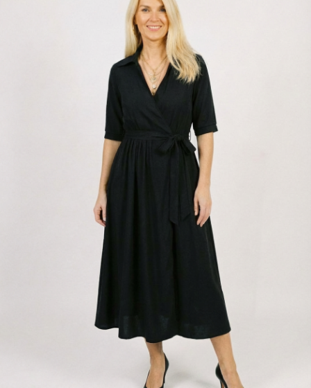 Rochie midi petrecuta cu cordon
