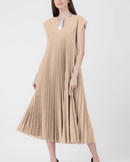 Rochie plisata  A-line lunga