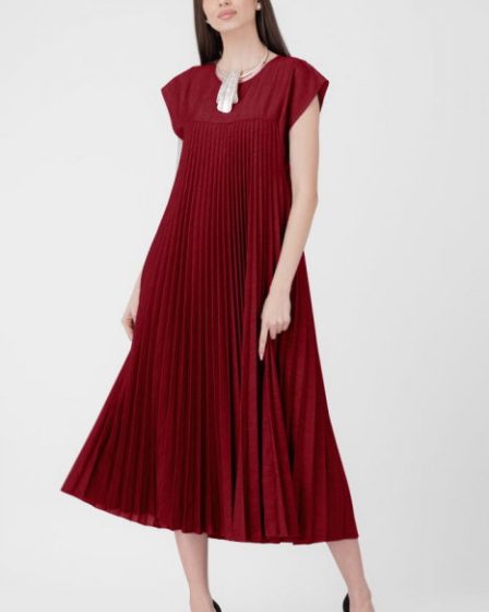Rochie plisata  A-line lunga