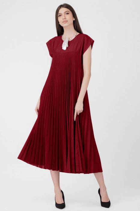 Rochie plisata  A-line lunga