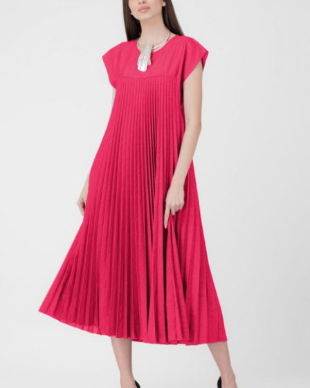 Rochie plisata  A-line lunga