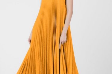 Rochie plisata  A-line lunga