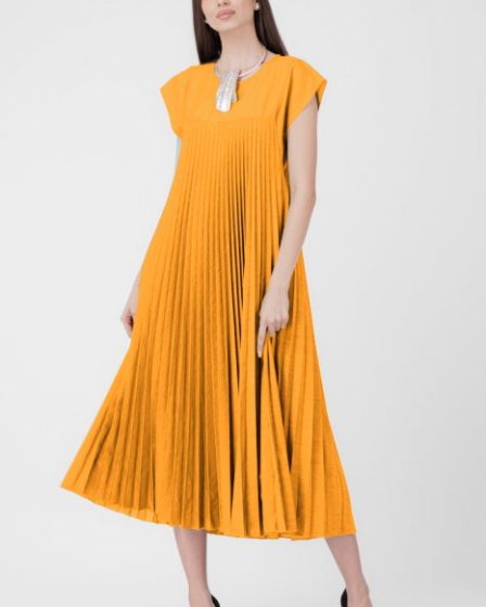 Rochie plisata  A-line lunga