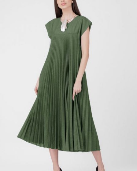 Rochie plisata  A-line lunga