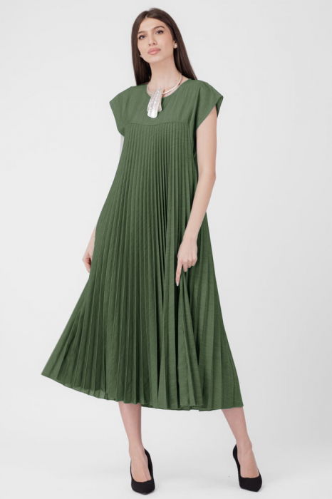 Rochie plisata  A-line lunga