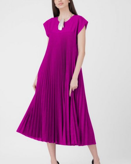 Rochie plisata  A-line lunga