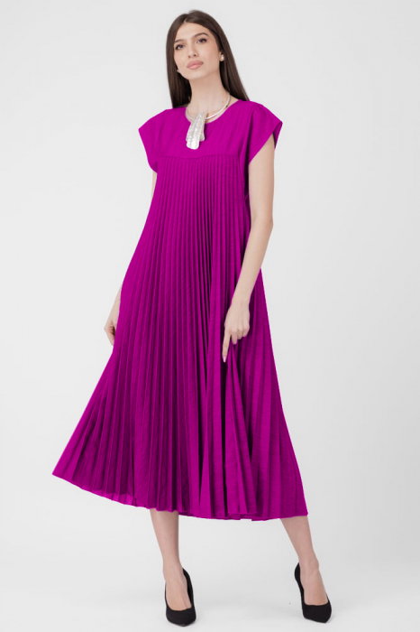 Rochie plisata  A-line lunga