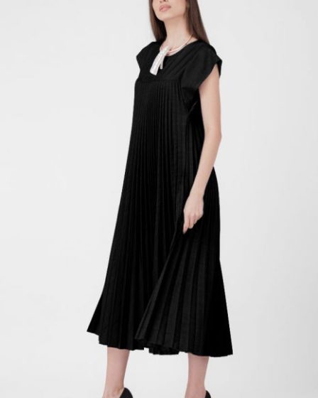 Rochie plisata  A-line lunga