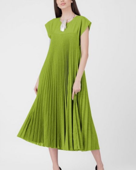 Rochie plisata  A-line lunga