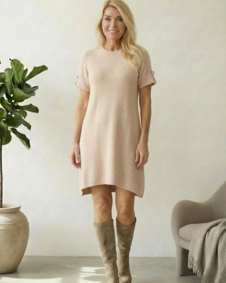 Rochie scurta A-line tricotata