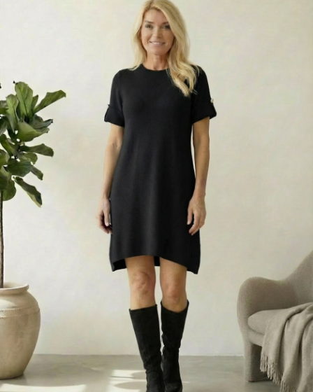 Rochie scurta A-line tricotata
