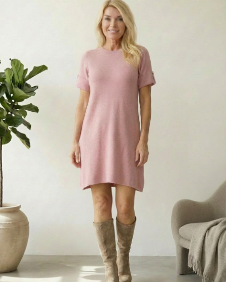 Rochie scurta A-line tricotata