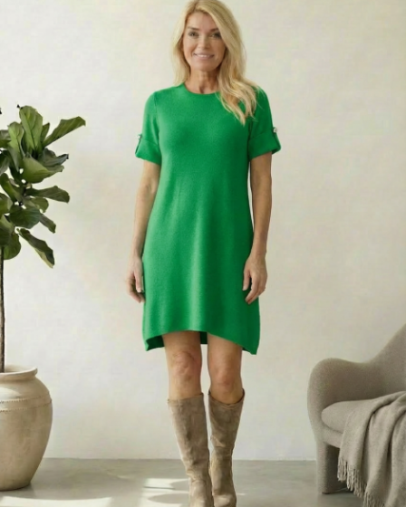 Rochie scurta A-line tricotata