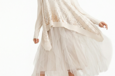 Rochie suprapusa din tulle plisat