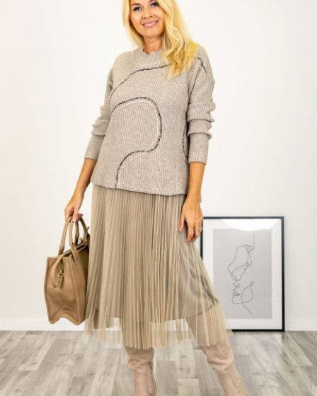 Rochie suprapusa din tulle plisat