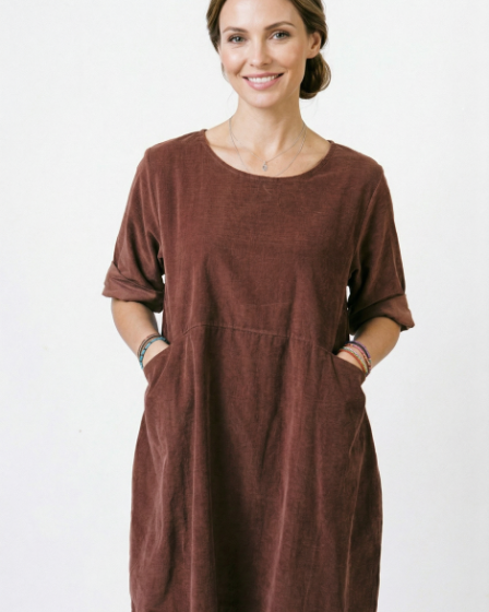 Rochie tunica din catifea reiata