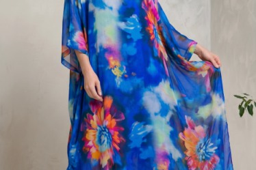 Rochie lunga din matase vaporoasa