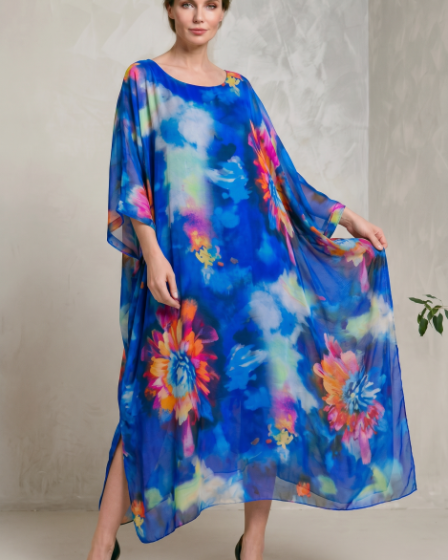 Rochie lunga din matase vaporoasa