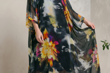 Rochie lunga din matase vaporoasa