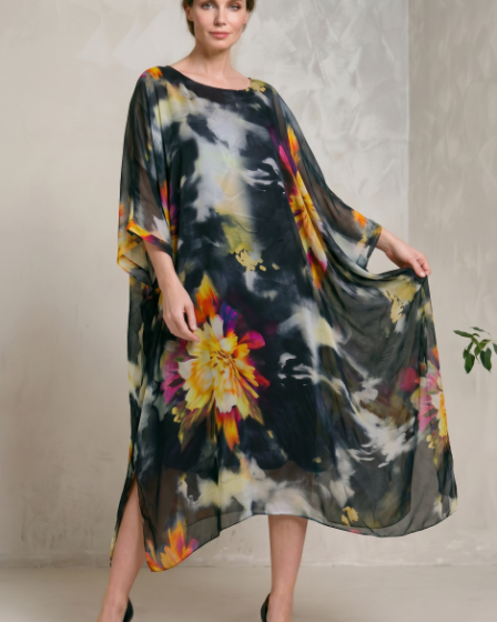 Rochie lunga din matase vaporoasa