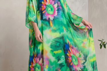 Rochie lunga din matase vaporoasa