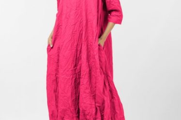Rochie lunga gogosar din vascoza sifonata