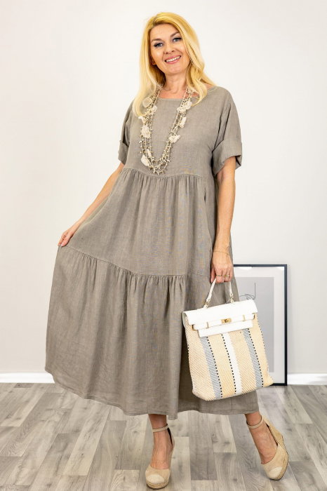 Rochie lunga oversize din in