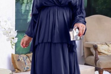 Rochie lunga suprapusa din matase