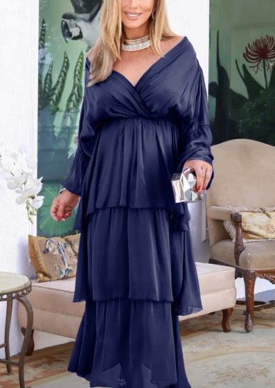 Rochie lunga suprapusa din matase