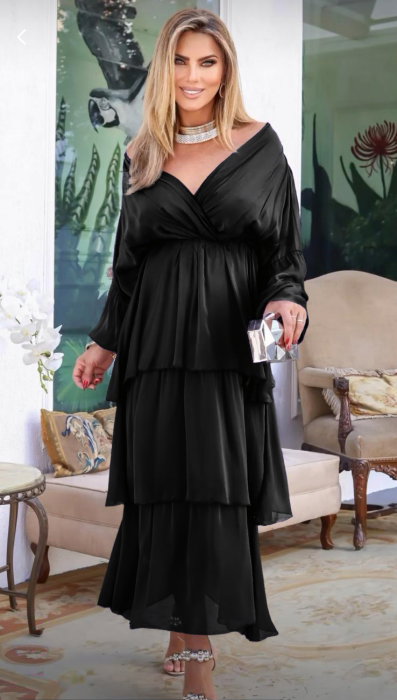 Rochie lunga suprapusa din matase