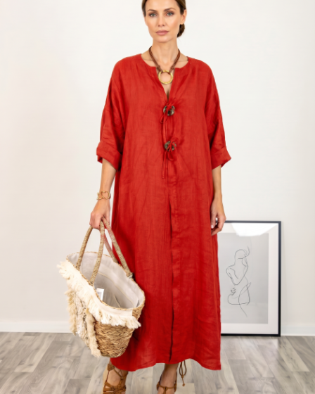 Rochie oversize din in
