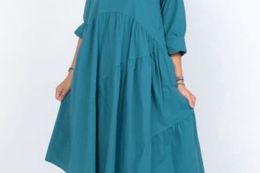 Rochie turcoaz oversize