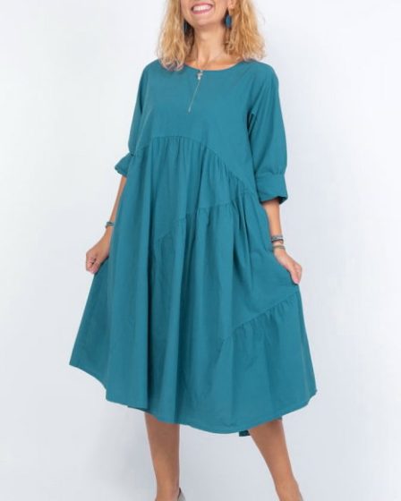Rochie turcoaz oversize