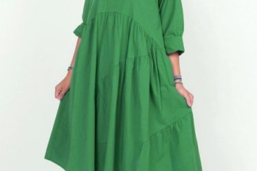 Rochie verde oversize