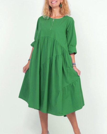 Rochie verde oversize