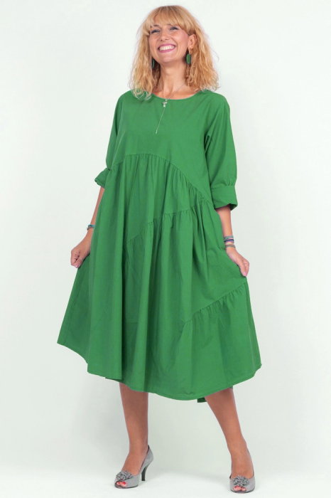 Rochie verde oversize